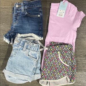 Cat & Jack Kids Denim and Patterned Shorts Set
